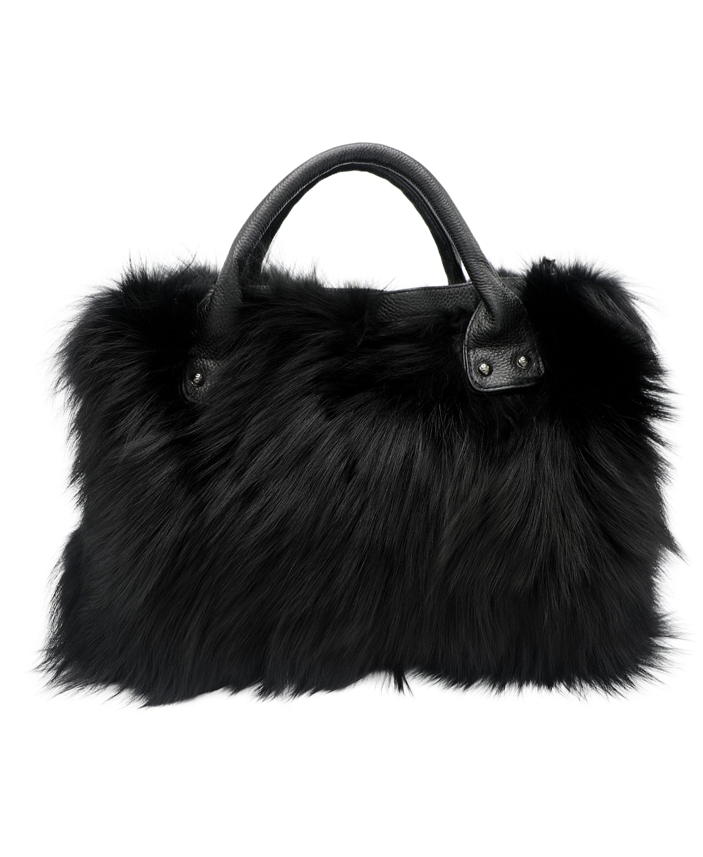 Fox Fur Satchel Handbag view 1