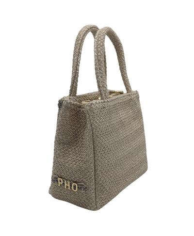 Metallic Mesh Handbag w/ Bow image 2