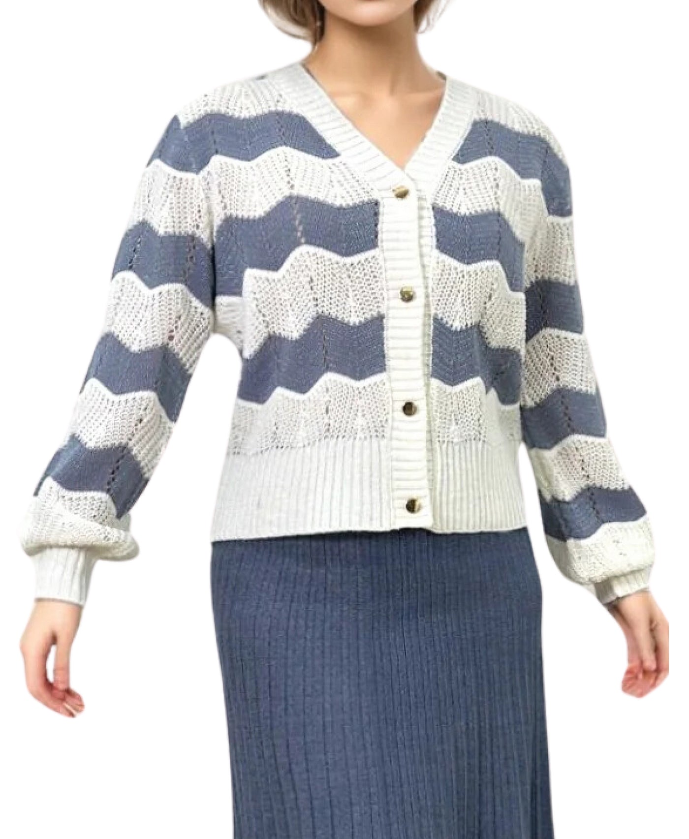 Wavy Stripe Cardigan view 1