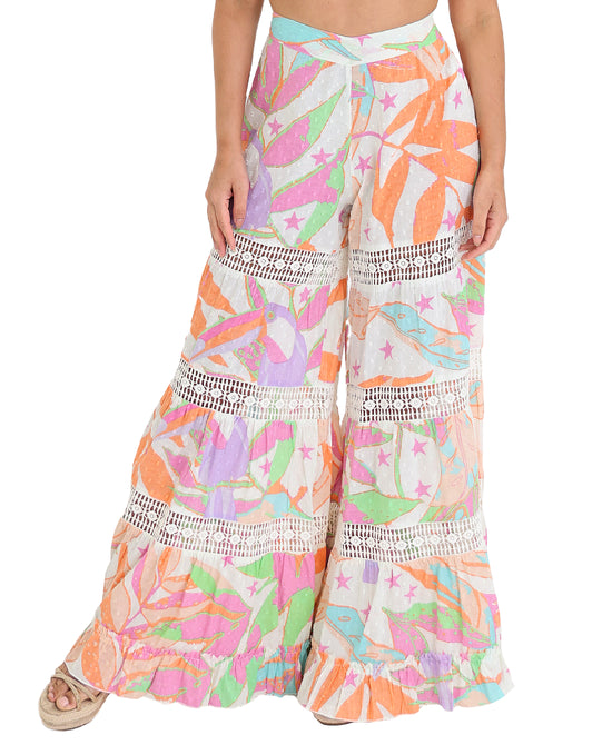 Abstract Print Tiered Pants view 1