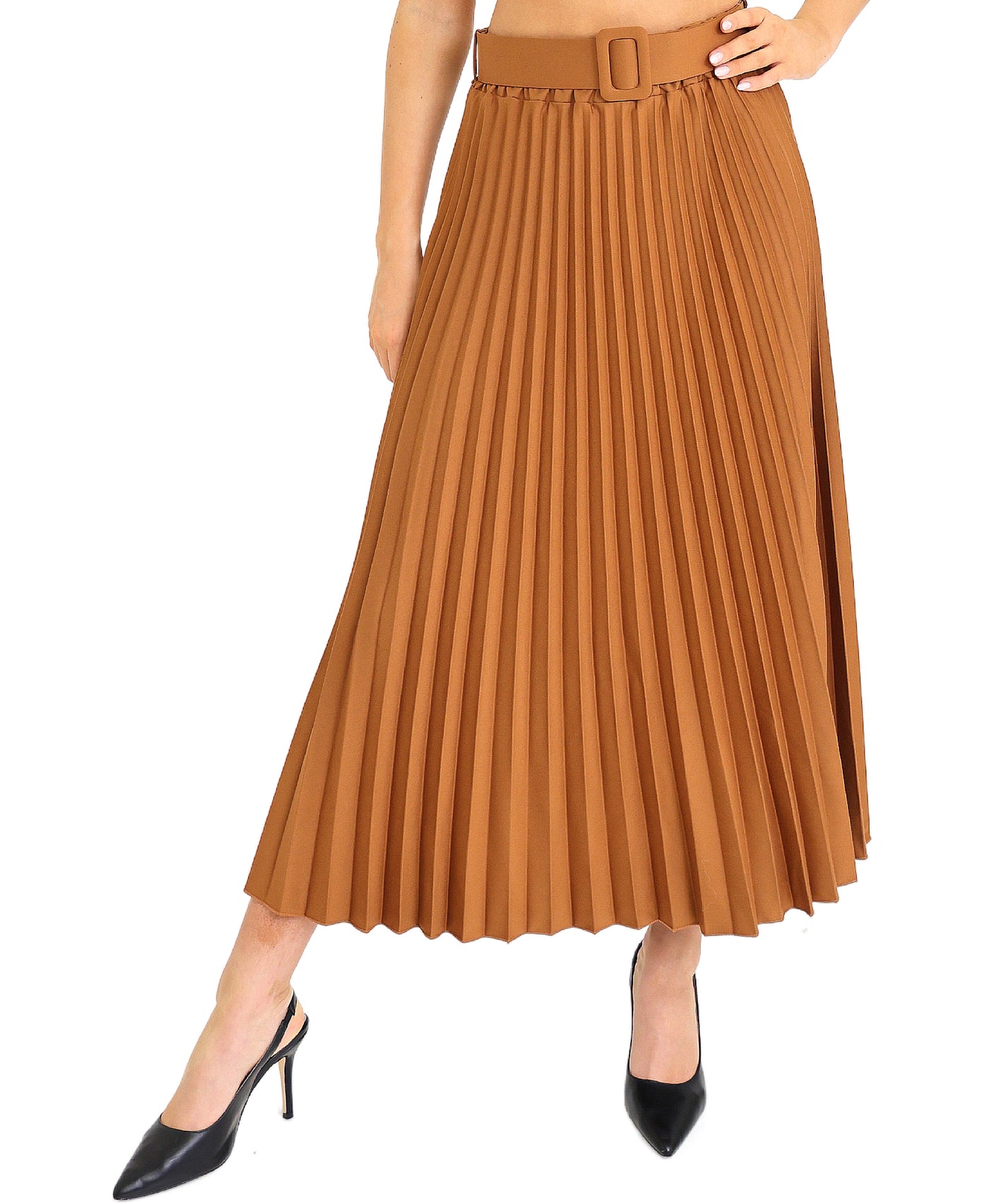 Pleated Midi Skirt view 1