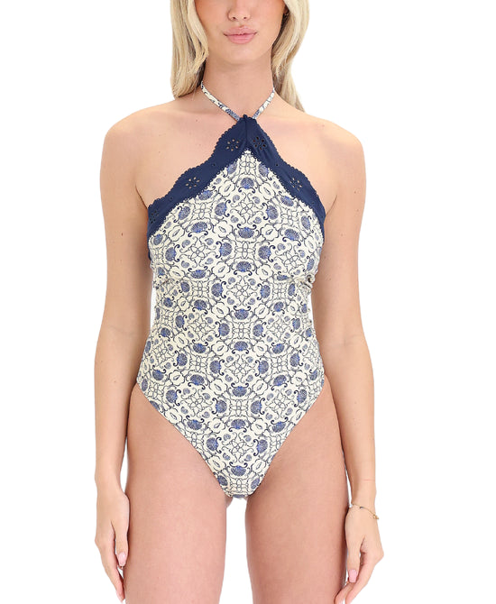 Seashell Print One Piece Swimsuit view 1