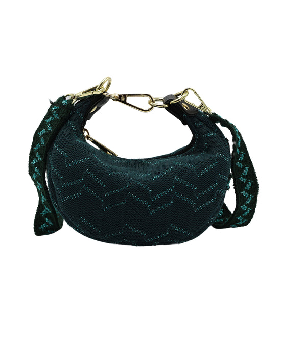 Mini Metallic Zig-Zag Crossbody Bag view 