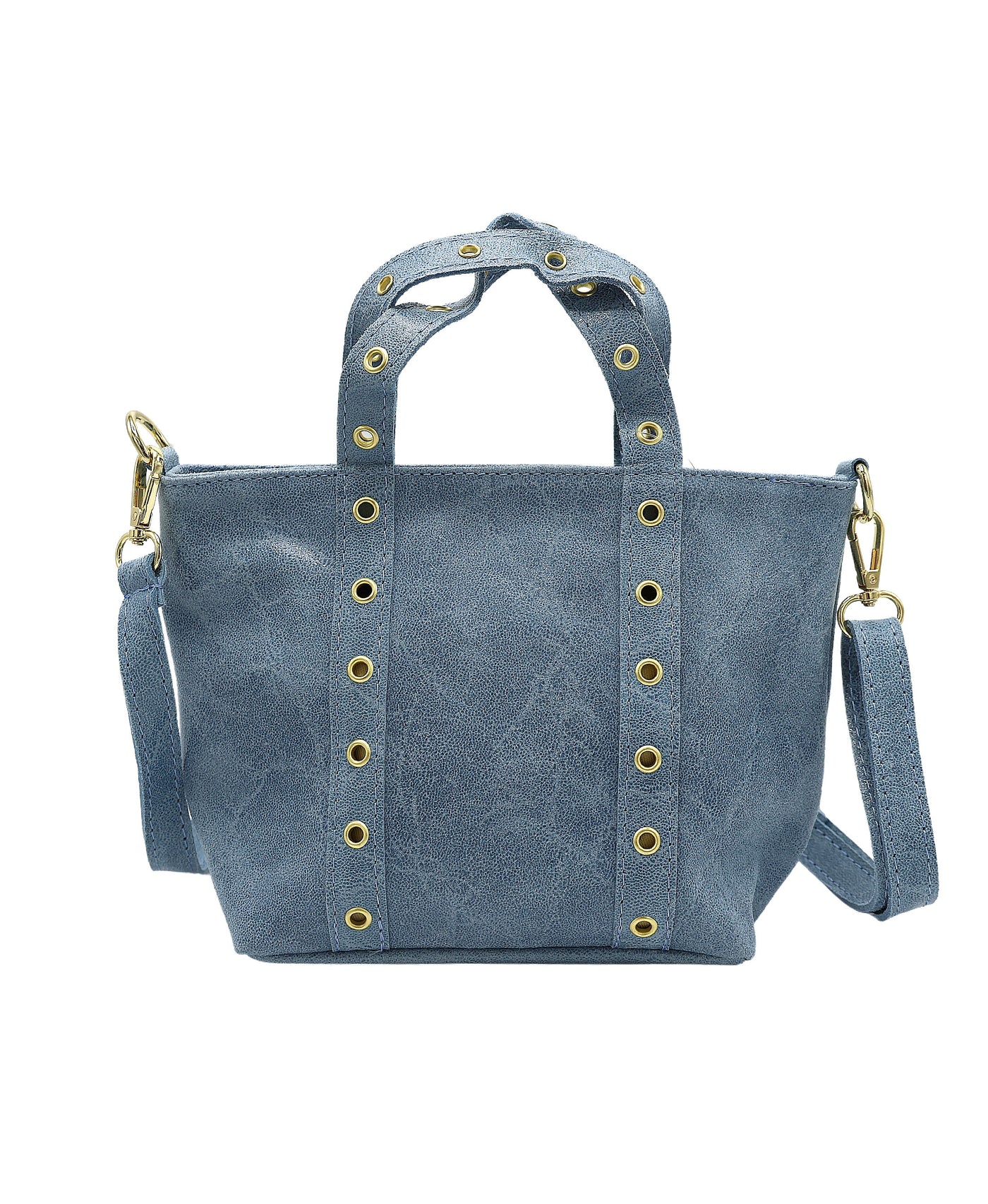 Small Leather Grommet Tote Bag view 1