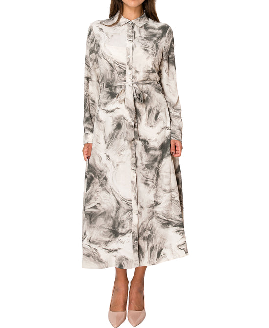 Marble Print Midi Dress view 