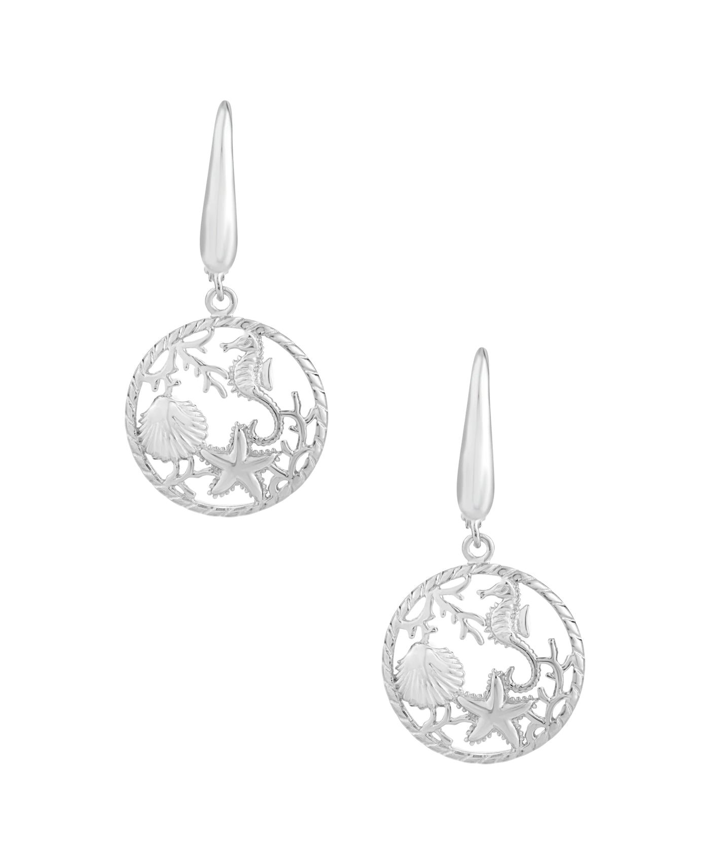 Sterling Silver Sealife Earrings view 1