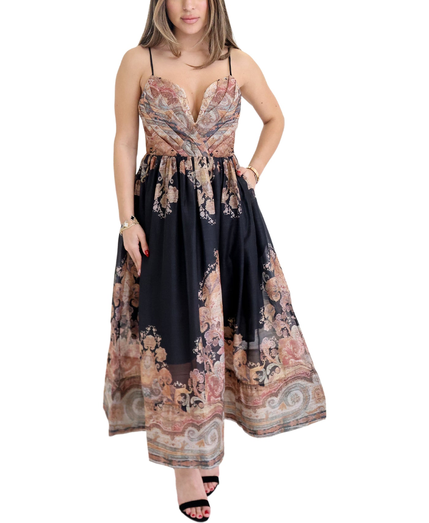 Printed Maxi Dress view 1