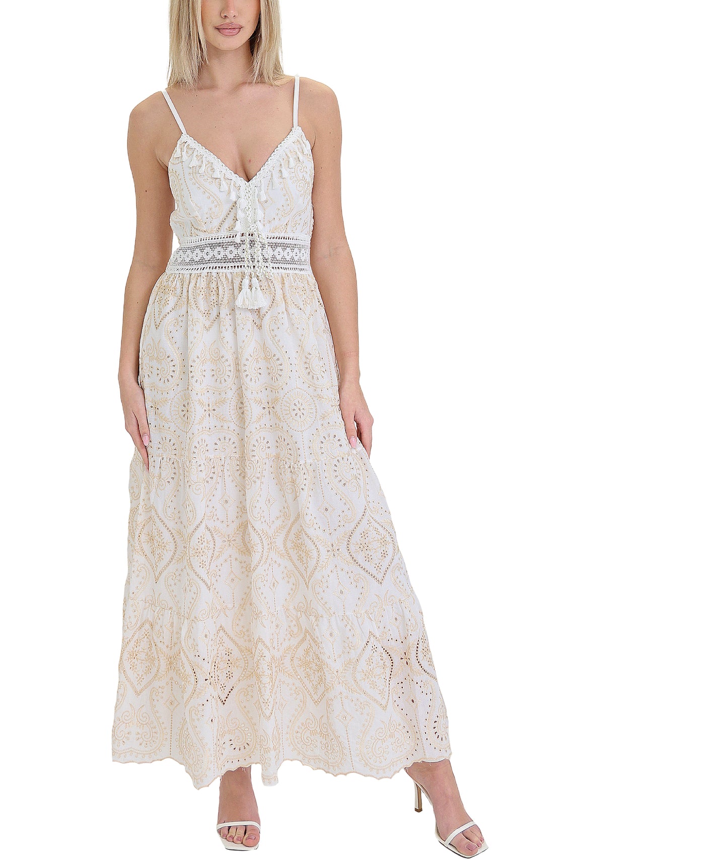 Embroidered Maxi Dress view 1