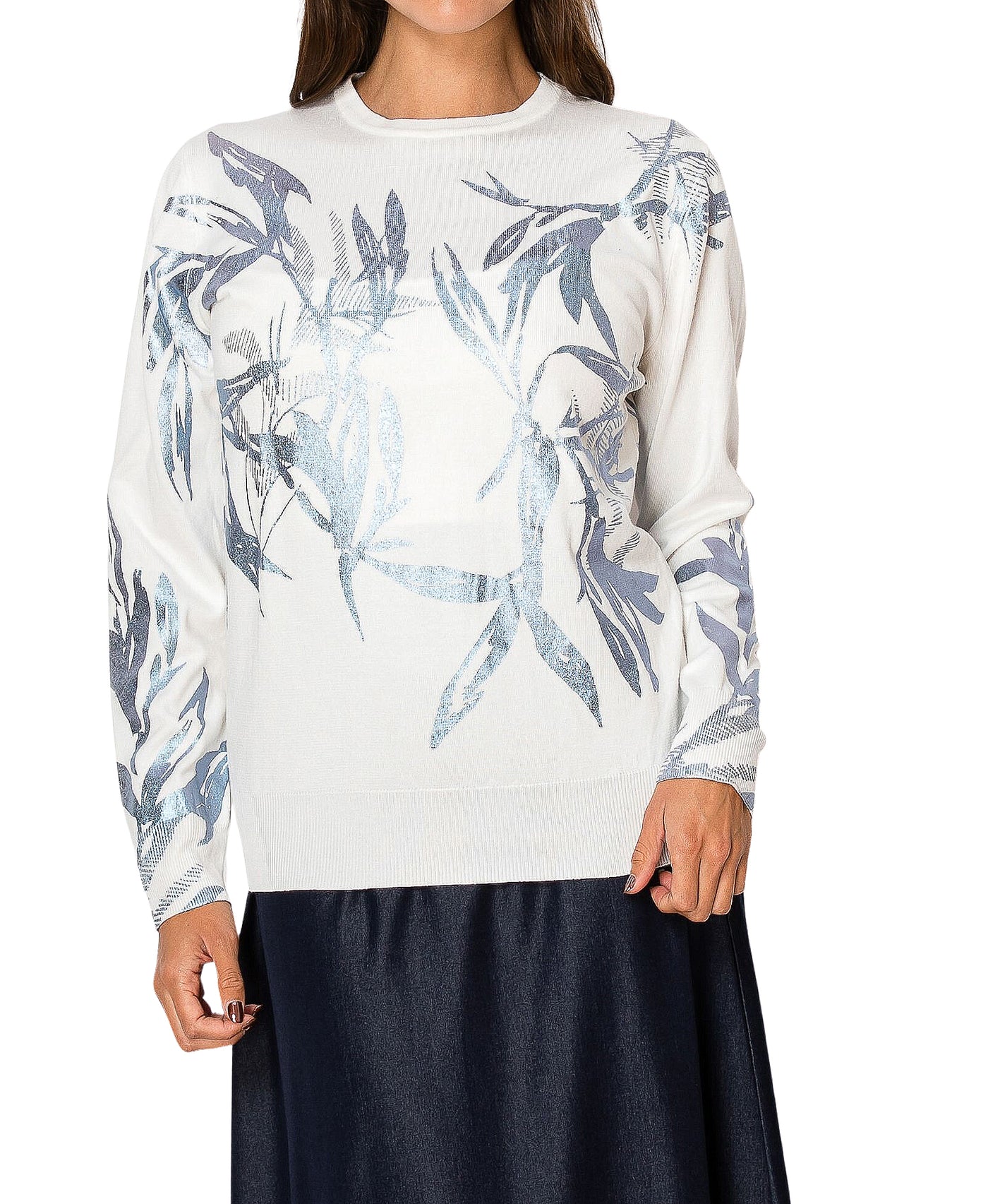 Shimmer Printed Sweater view 1