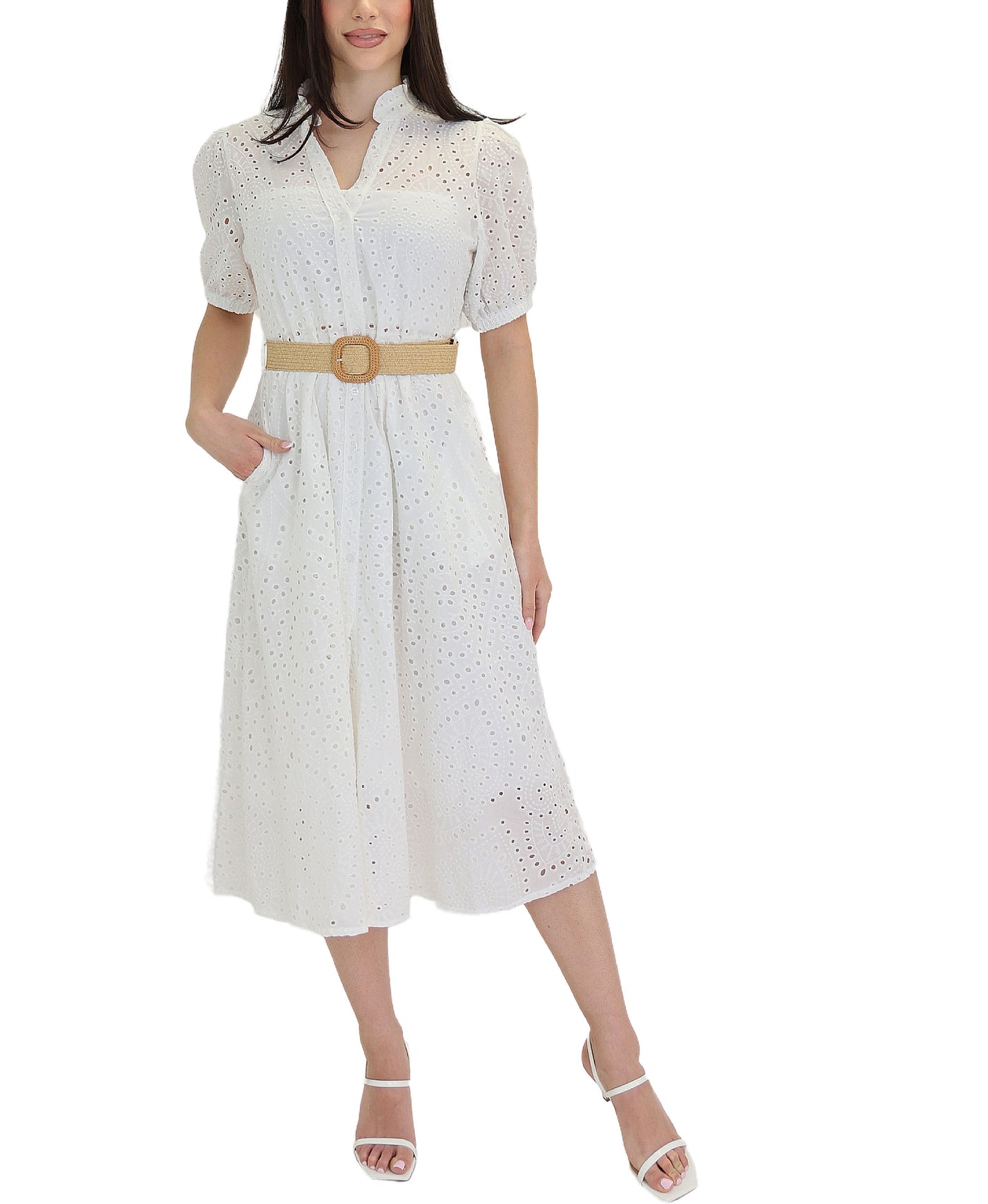 Eyelet Midi Dress view 1