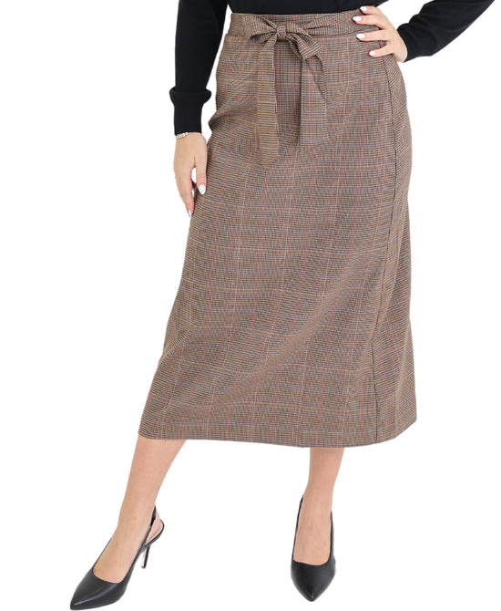 Plaid Midi Skirt view 1