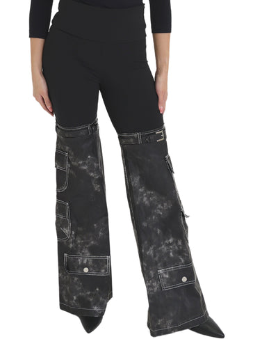 Cargo Pants w/ Faux Leather Detail image 1