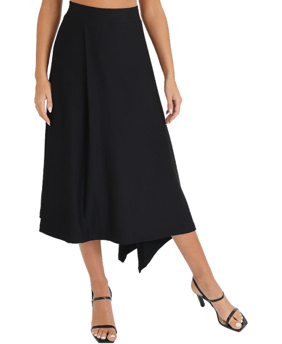 Hanky Hem Midi Skirt view 