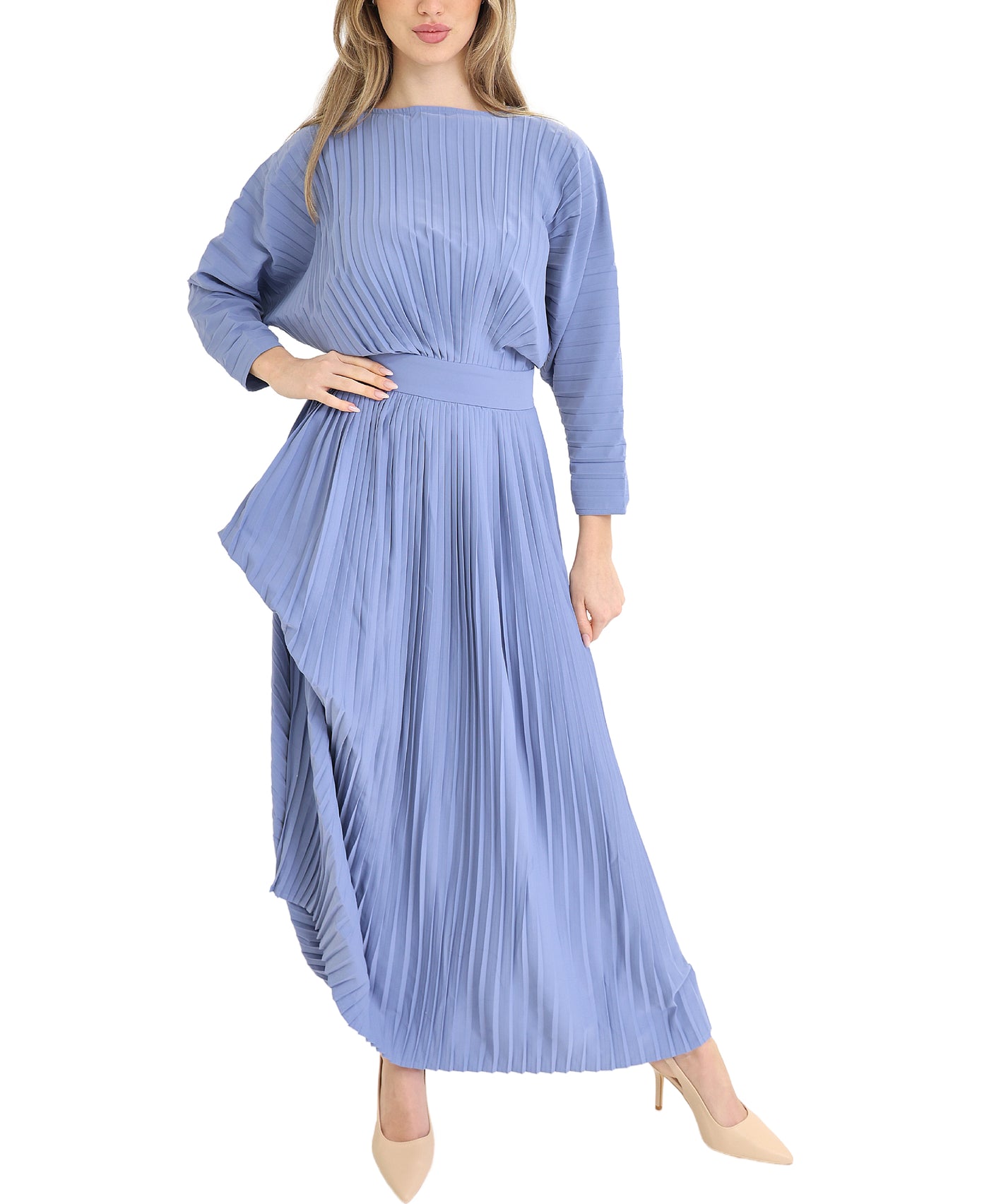 Pleated Maxi Dress view 1