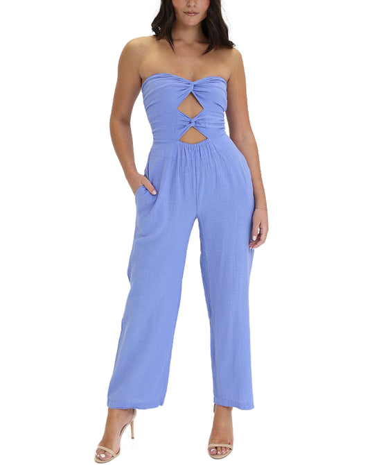 Strapless Jumpsuit w/ Cut-Outs view 1