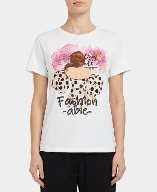 "Fashion-able" Girl Tee w/ Sequins view 1