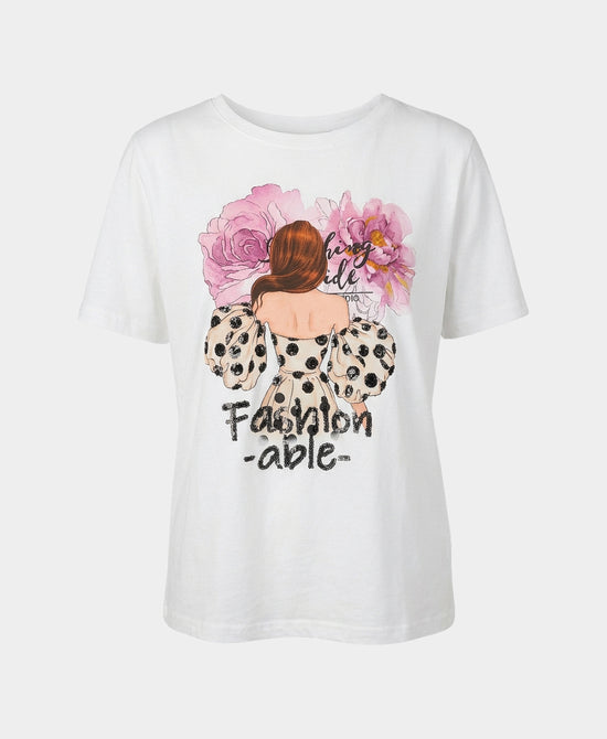 "Fashion-able" Girl Tee w/ Sequins view 2