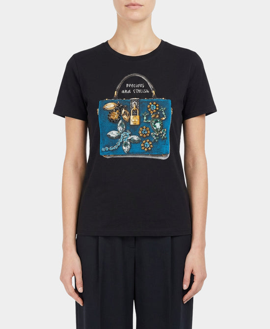 "Precious & Stylish" Handbag Tee w/ Jewels view 1