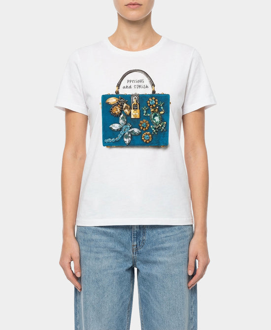 "Precious & Stylish" Handbag Tee w/ Jewels view 1