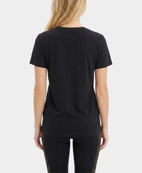 
Leopard Tee w/ Crystals in BLACK view 2