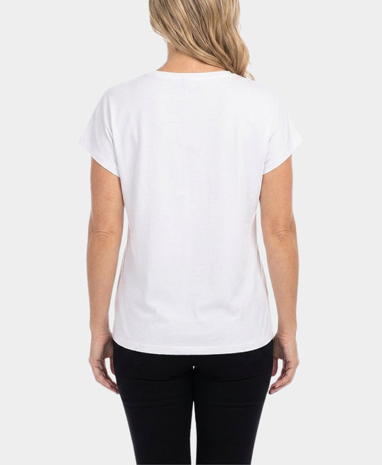 
"Summer Strories" Tee w/ Sequins in WHITE MULTI view 2