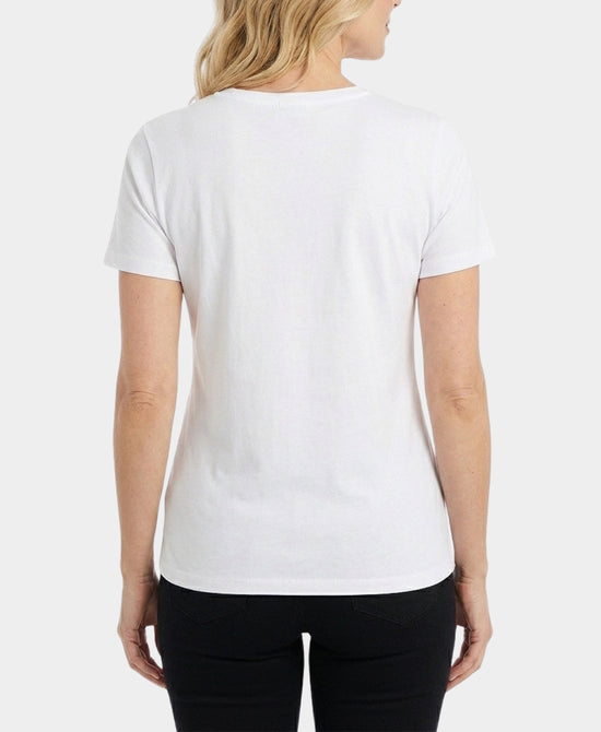 
"All The Beauty" Flower Tee w/ Sequins in WHITE MULTI view 2