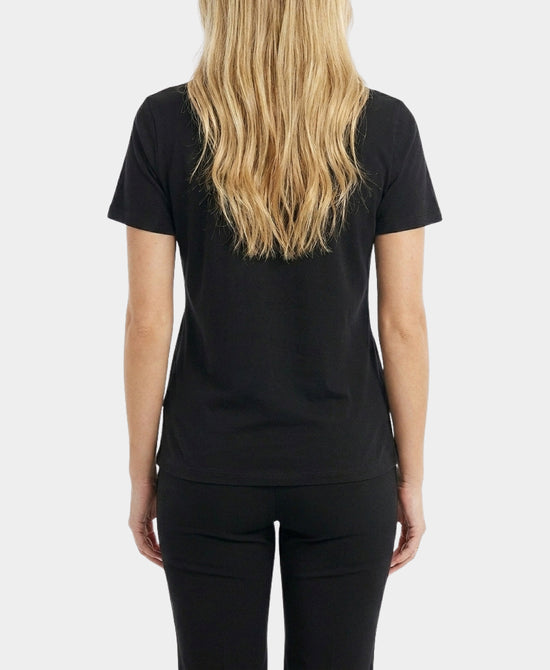 
Floral & Zebra Tee w/ Crystals in BLACK MULTI view 2