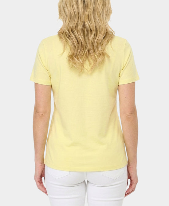 
"Wildflower Soul" Flower Tee w/ Sequins in YELLOW view 2