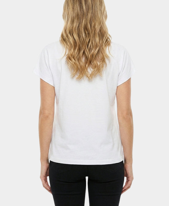 
Flower Tee w/ Sequins in WHITE view 2