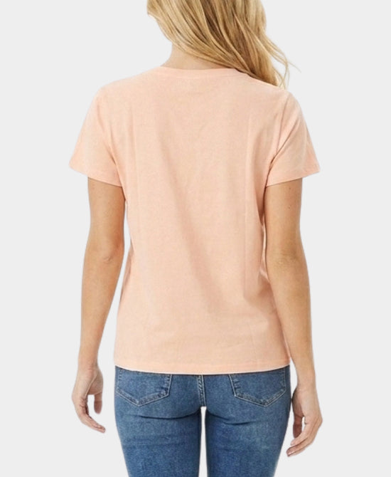 
"Pawrazzi" Dog Tee w/ Jewels in PEACH view 2