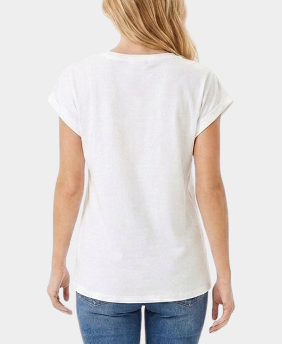 
"Lemons" Tee w/ Shimmer in WHITE MULTI view 2