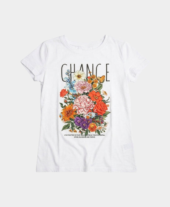 
Floral Bouquet Tee w/ Crystals in WHITE MULTI view 2