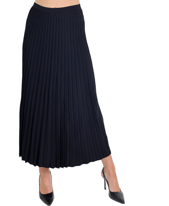 Knit Pleated Midi Skirt view 