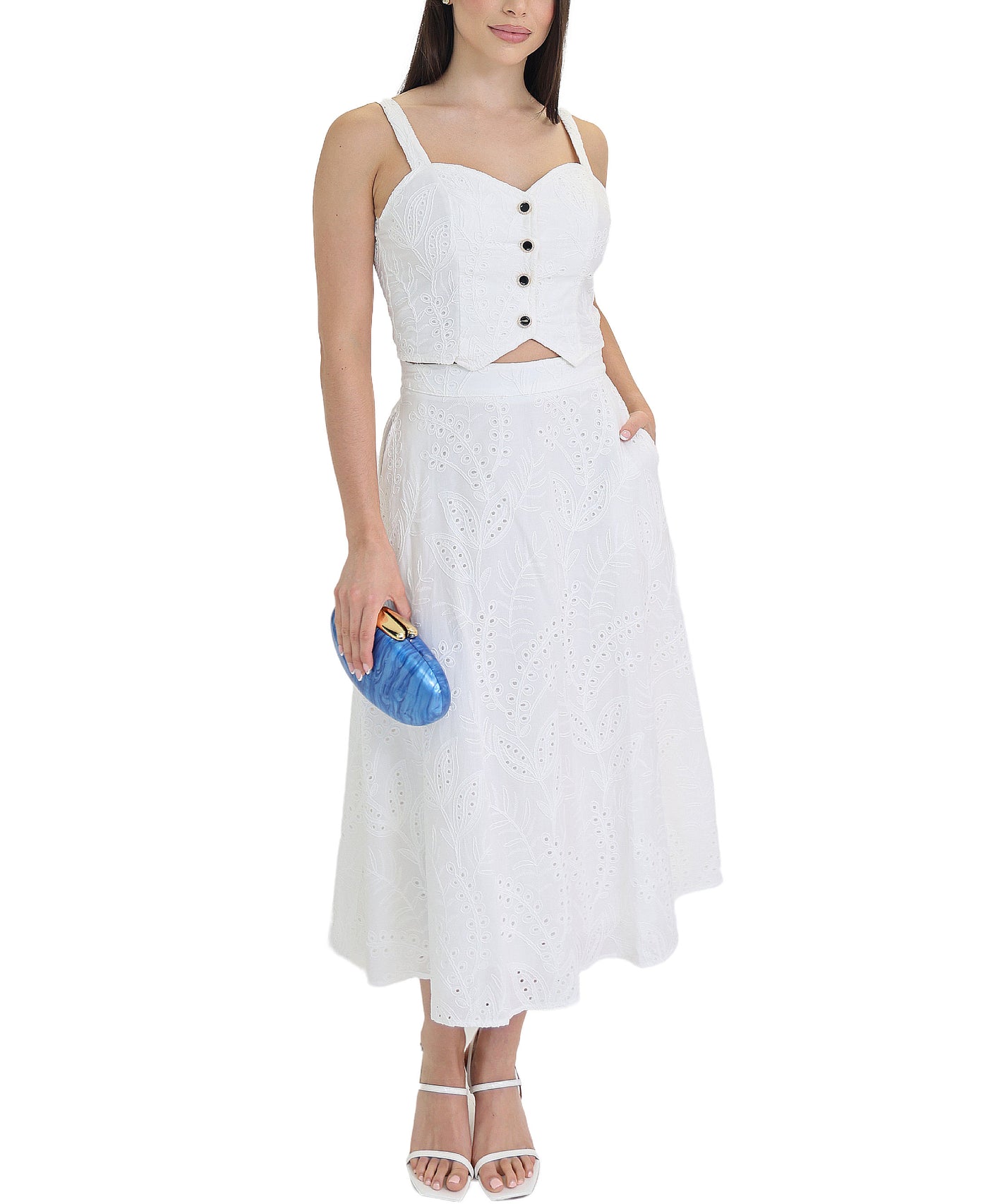 Eyelet Top & Skirt - 2 Pc Set view 1