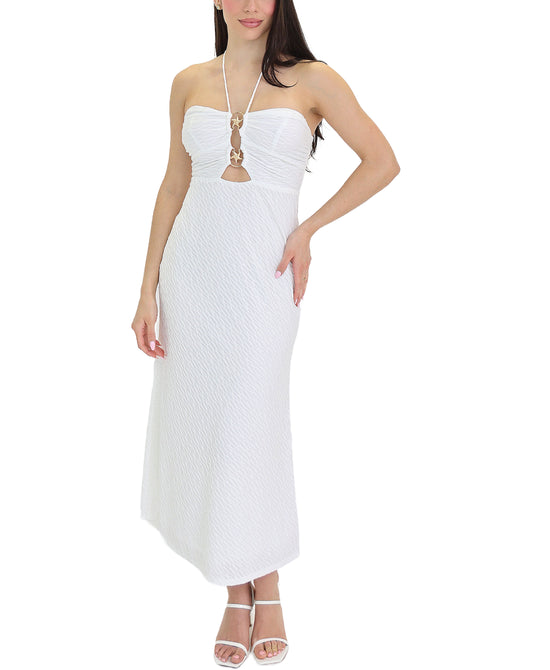 Solid Maxi Dress w/ Star Detail view 
