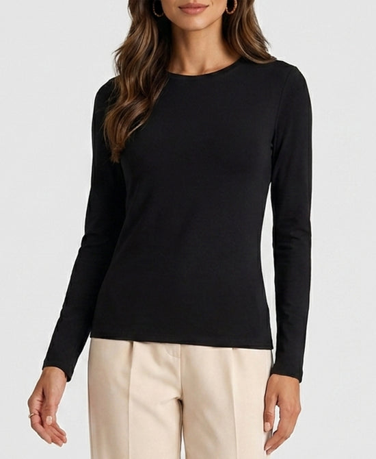 
Solid Knit Top in BLACK view 1