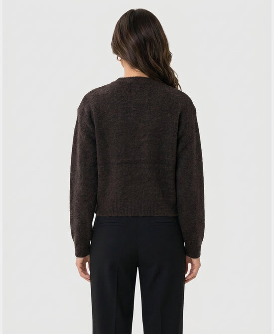 
Cardigan Zip Up Sweater in BROWN view 2