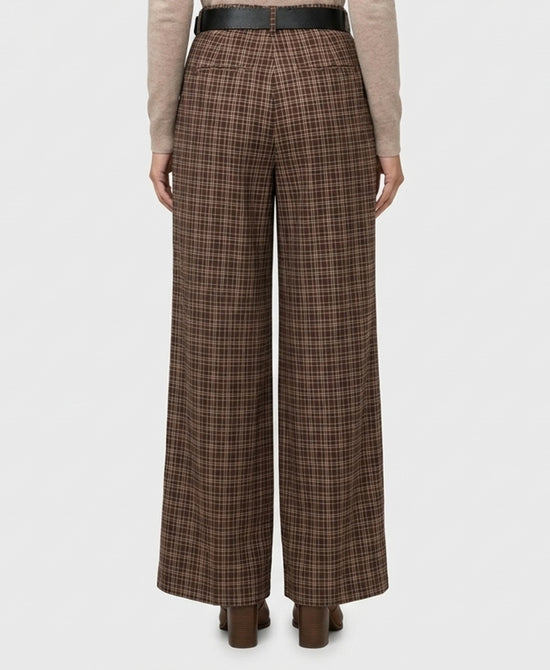 
Plaid Wide Leg Pants in BROWN view 2