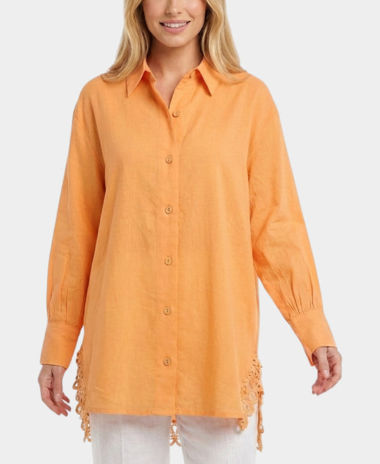 
Shirt w/ Crochet Back in PEACH view 1