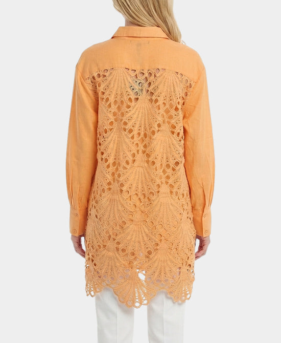 
Shirt w/ Crochet Back in PEACH view 2