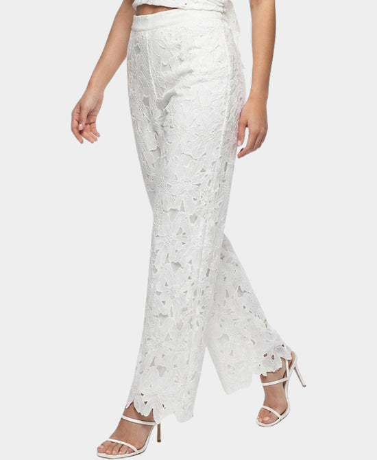
Crochet Lace Pants in WHITE view 1