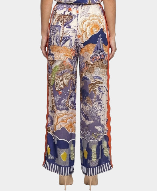 
Printed Pants w/ Scallop Trim in MULTI view 2