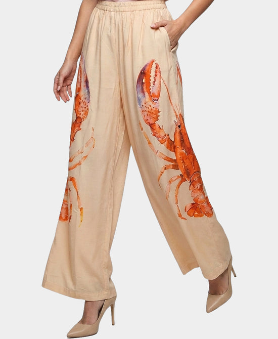 
Lobster Print Pants in BEIGE MULTI view 1