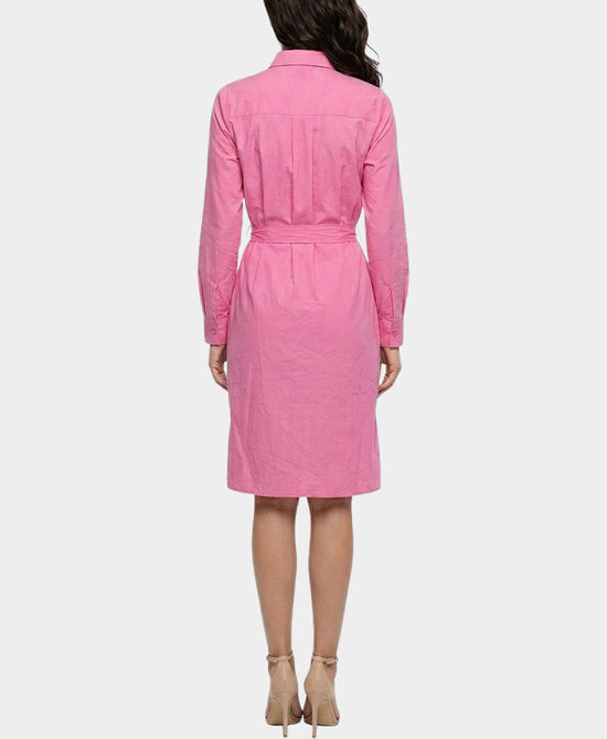 
Sequin Eye Shirt Dress in PINK view 2