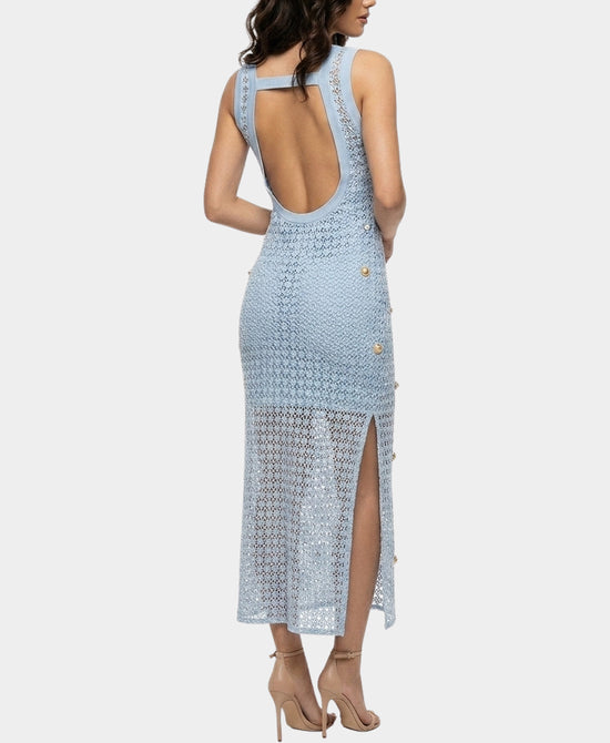 
Crochet Dress w/ Charms in SKY BLUE view 2