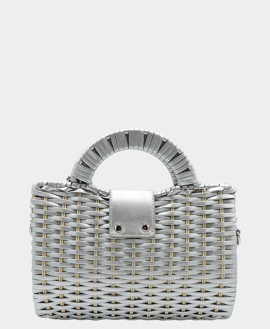 Metallic Woven Handbag view 2