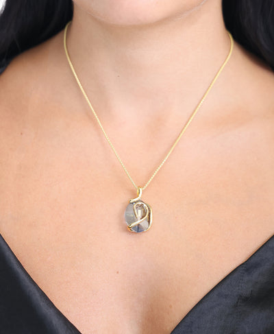 Genuine Crystal Pendant Necklace image 1