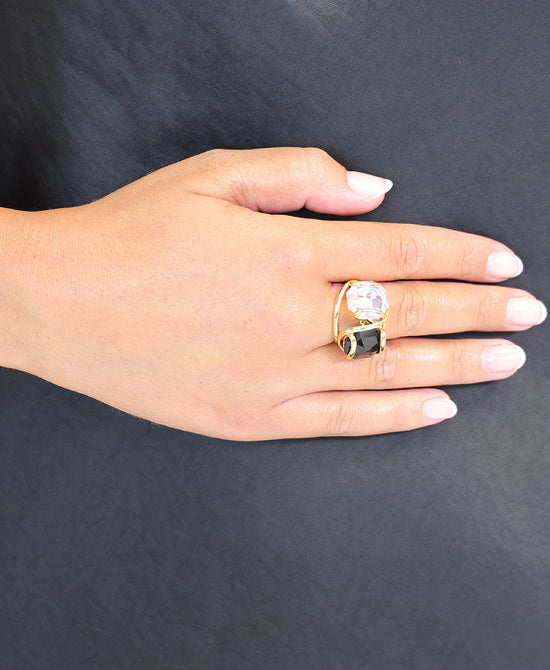 Genuine Double Crystal Ring view 