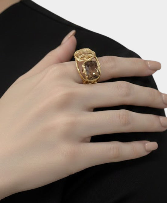 Genuine Double Crystal Ring view 