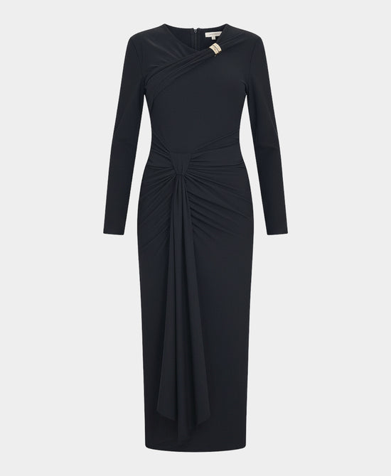 Ruched Maxi Dress w/ Gold Hardware view 